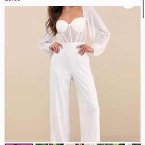 White/ Sparkly Lulus Jumpsuit
